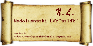 Nadolyanszki László névjegykártya